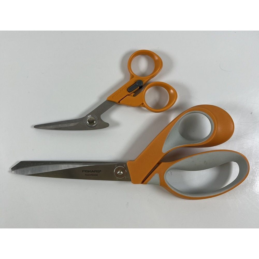 Fiskars RazorEdge Scissors/Shears Fiskars Fabric Shears/Seam Ripper Lot of 2